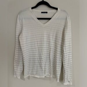 Tommy Hilfiger white long sleeve with sparkling accent size large